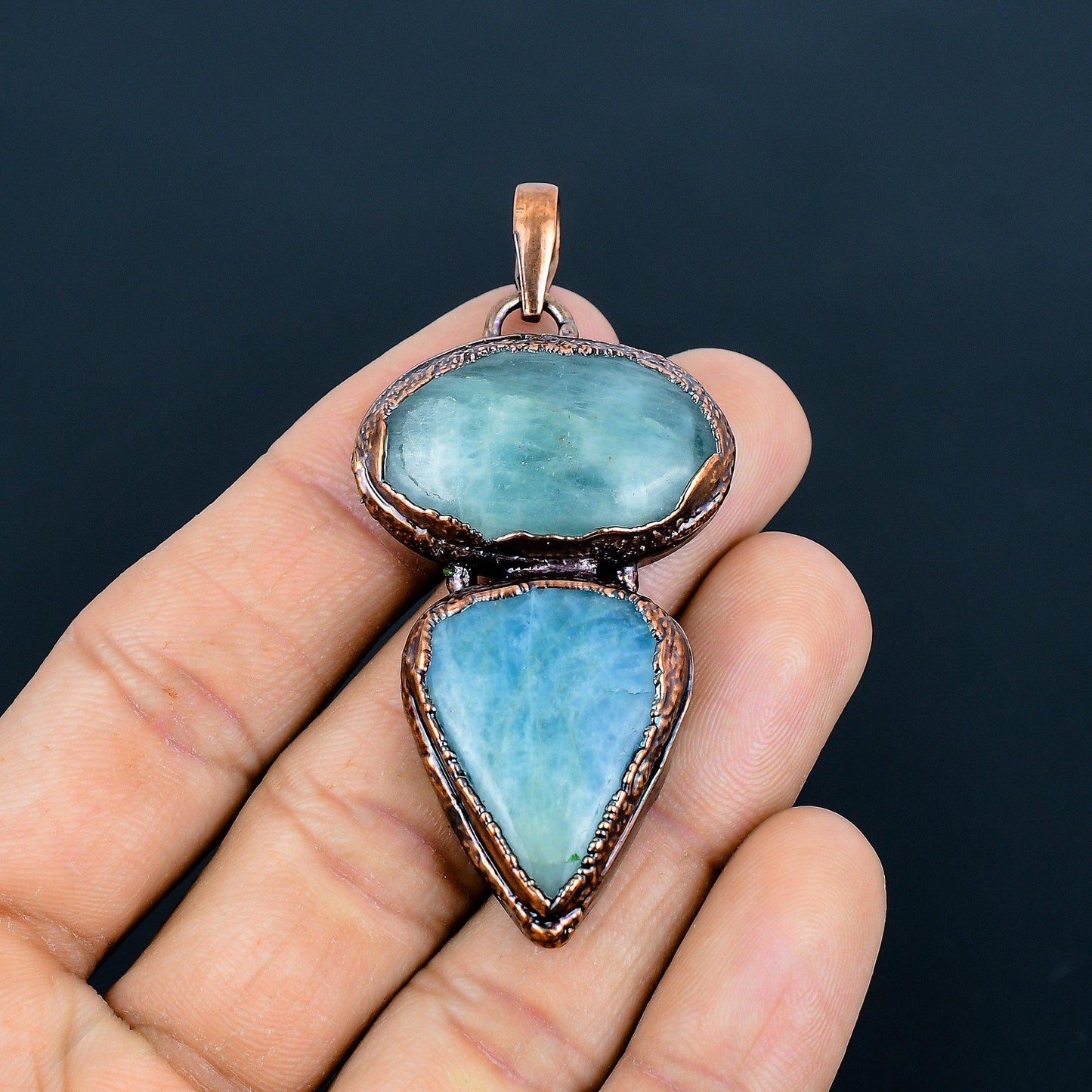 Blue Aquamarine Gemstone Pendant