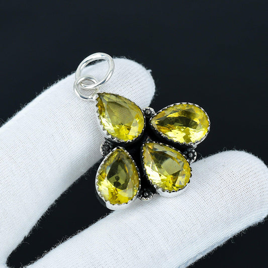 Yellow Citrine Gemstone Pendant