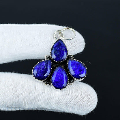 Blue Sapphire Teardrop Pendant