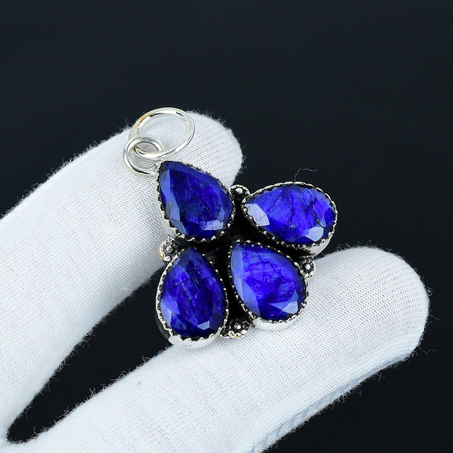 Blue Sapphire Teardrop Pendant