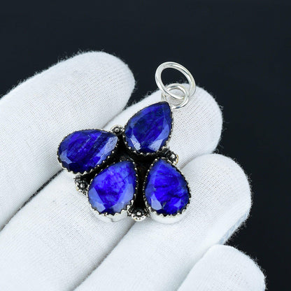 Blue Sapphire Teardrop Pendant