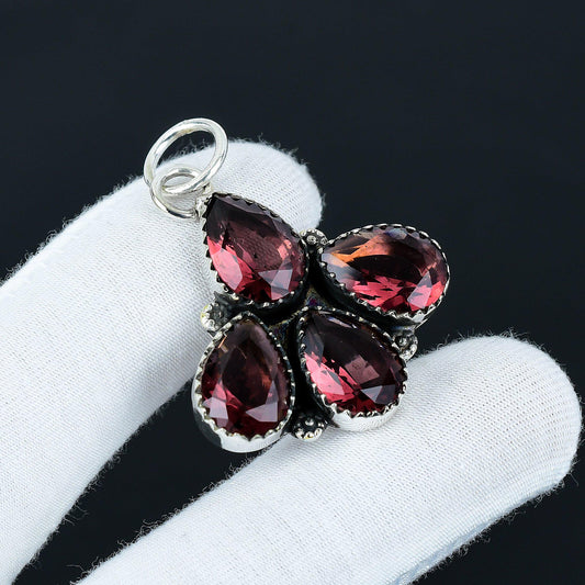 Pink Amethyst Teardrop Pendant