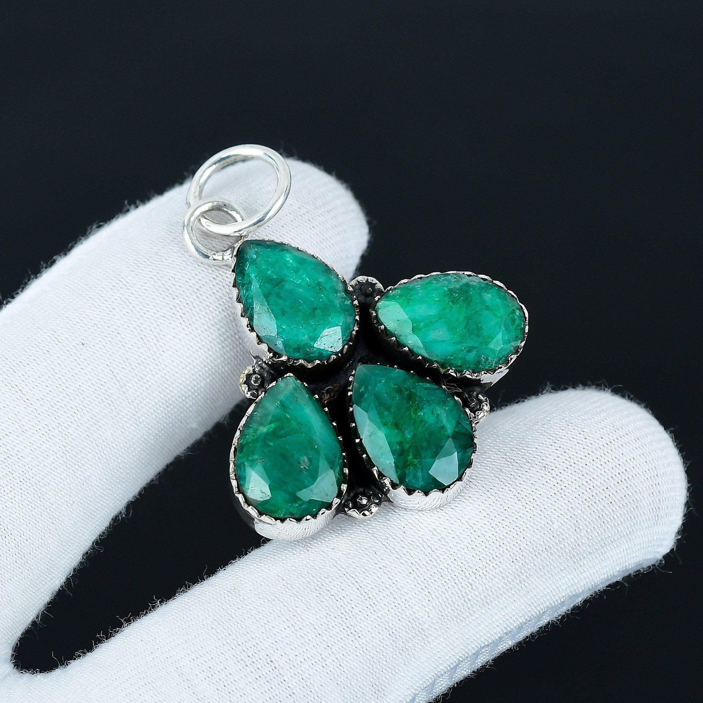 Green Emerald Gemstone Pendant