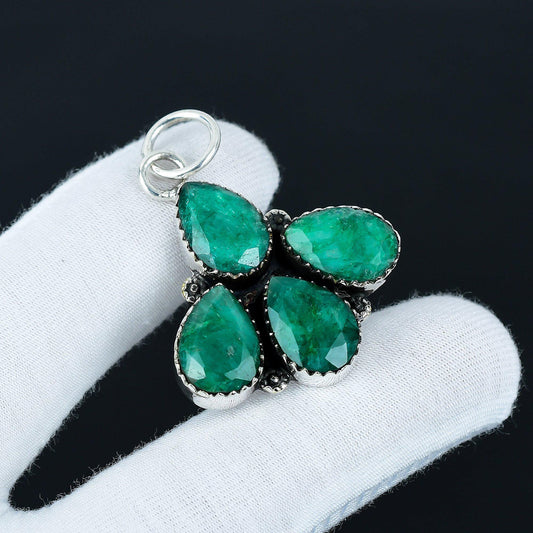 Green Emerald Gemstone Pendant