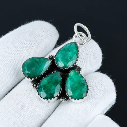 Green Emerald Gemstone Pendant