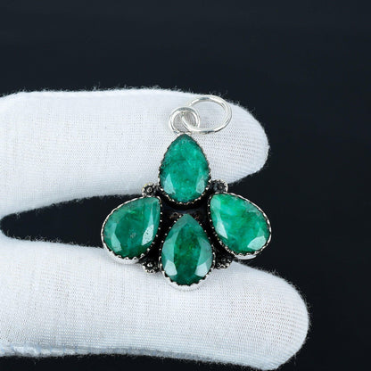 Green Emerald Gemstone Pendant