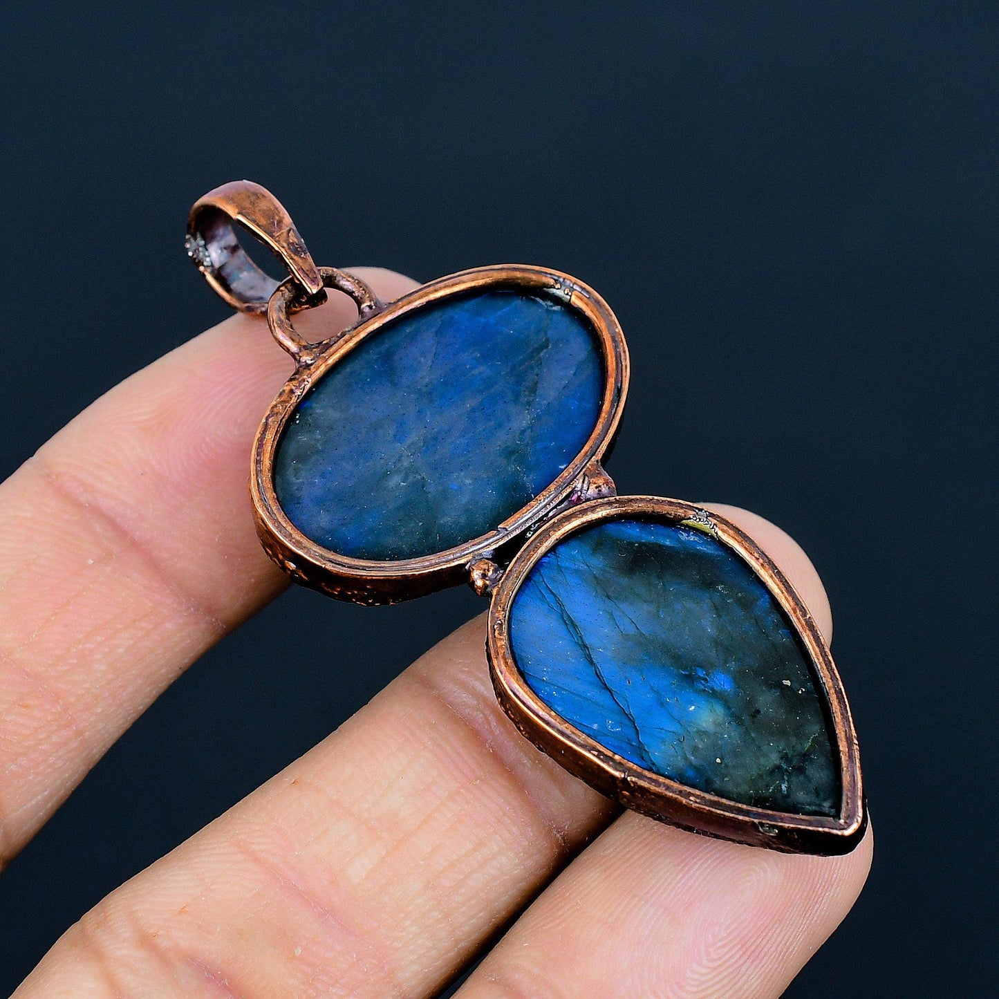 Blue Labradorite Gemstone Pendant