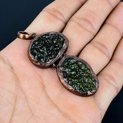 Green Moldavite Gemstone Pendant