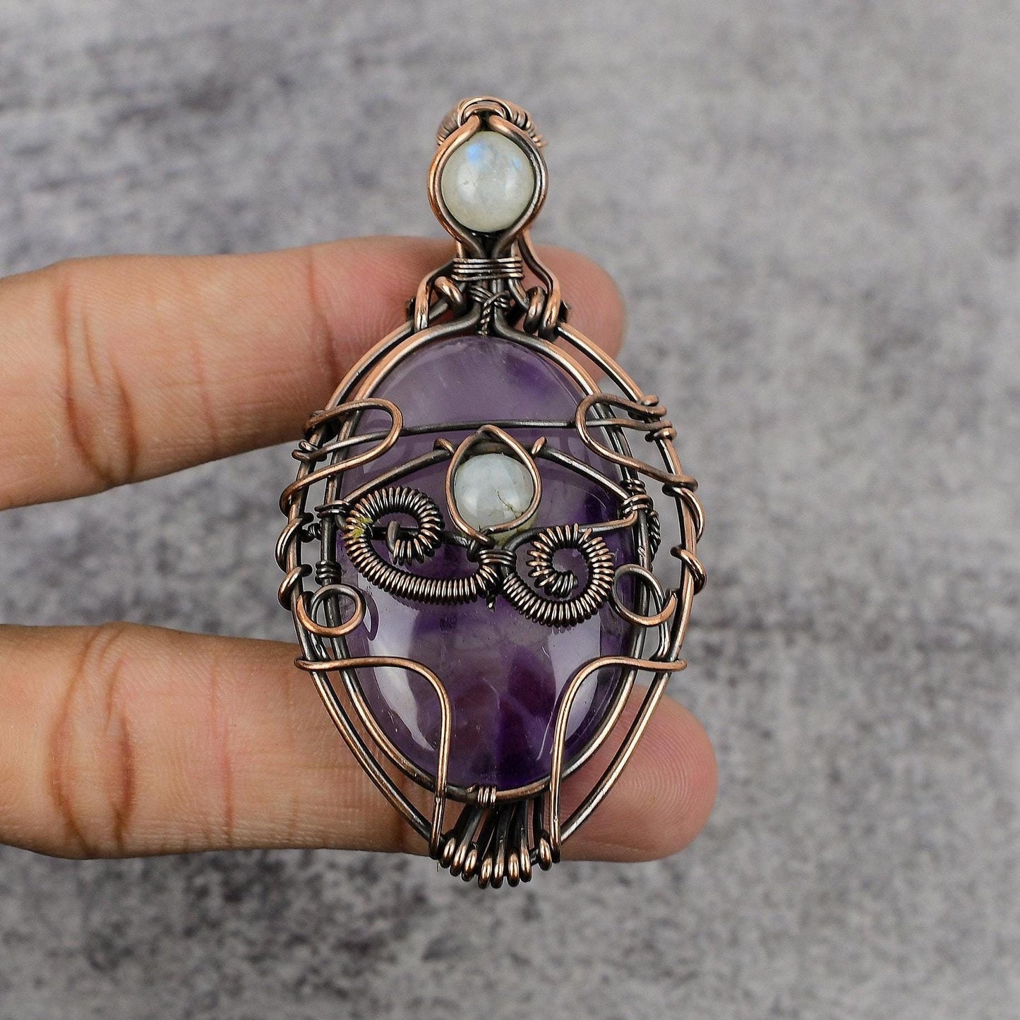 Purple Amethyst Gemstone Pendant