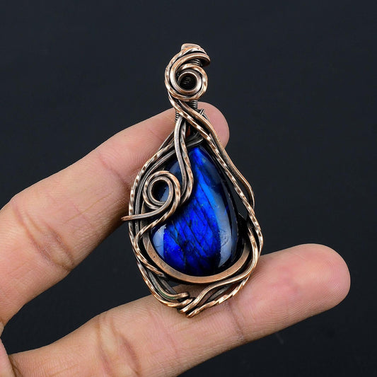 Blue Labradorite Gemstone Pendant