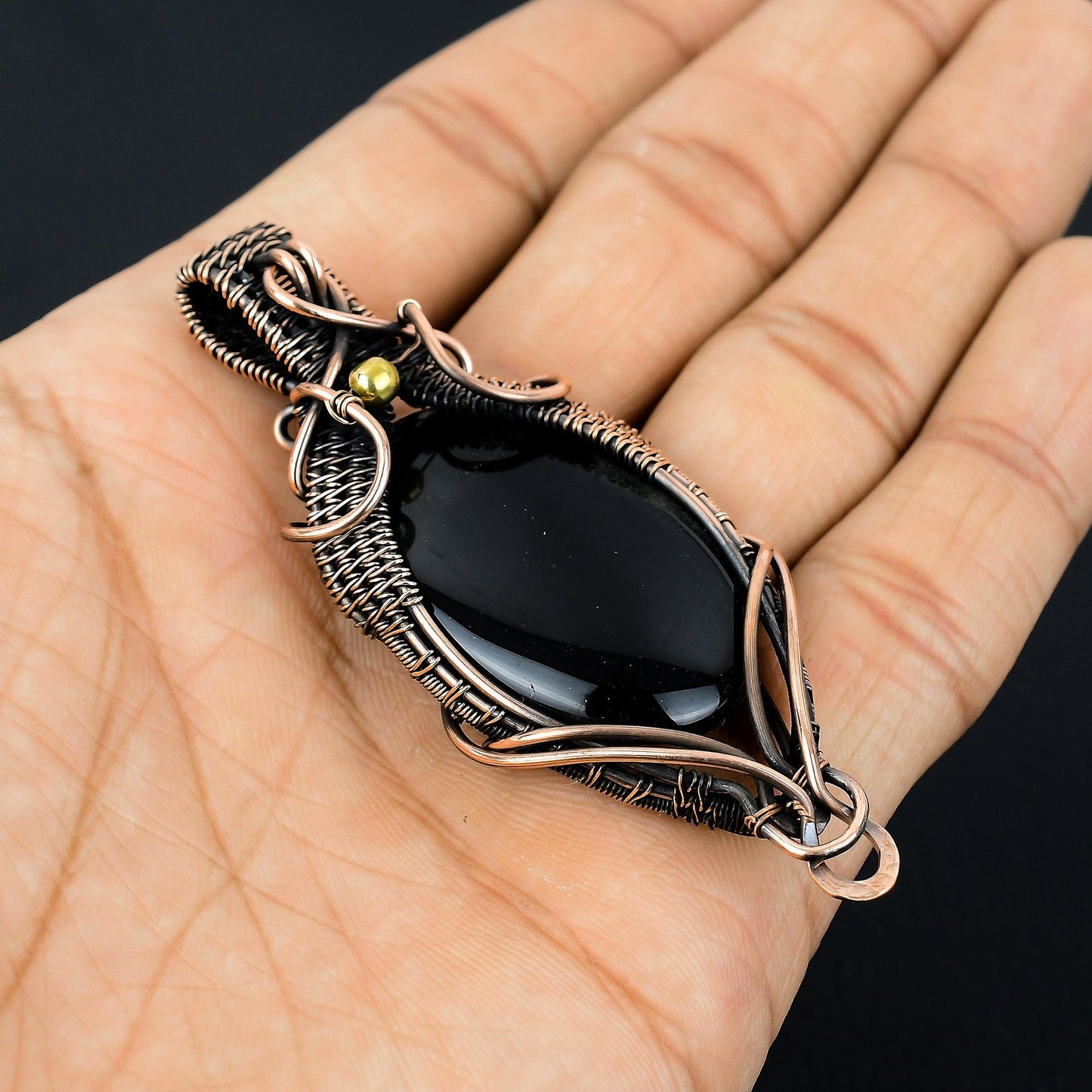 Black Onyx Gemstone Pendant