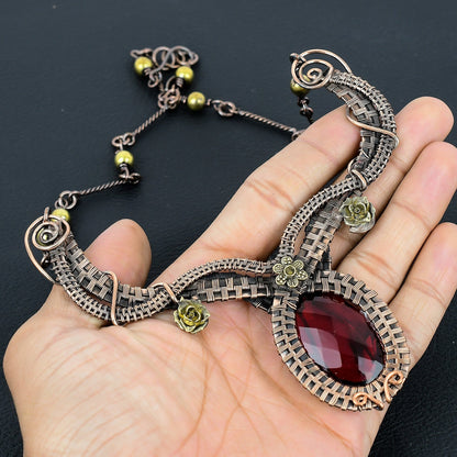 Red Garnet Gemstone Necklace