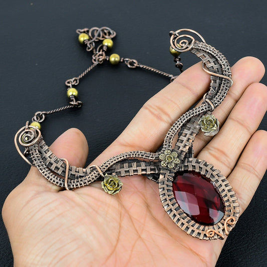 Red Garnet Gemstone Necklace