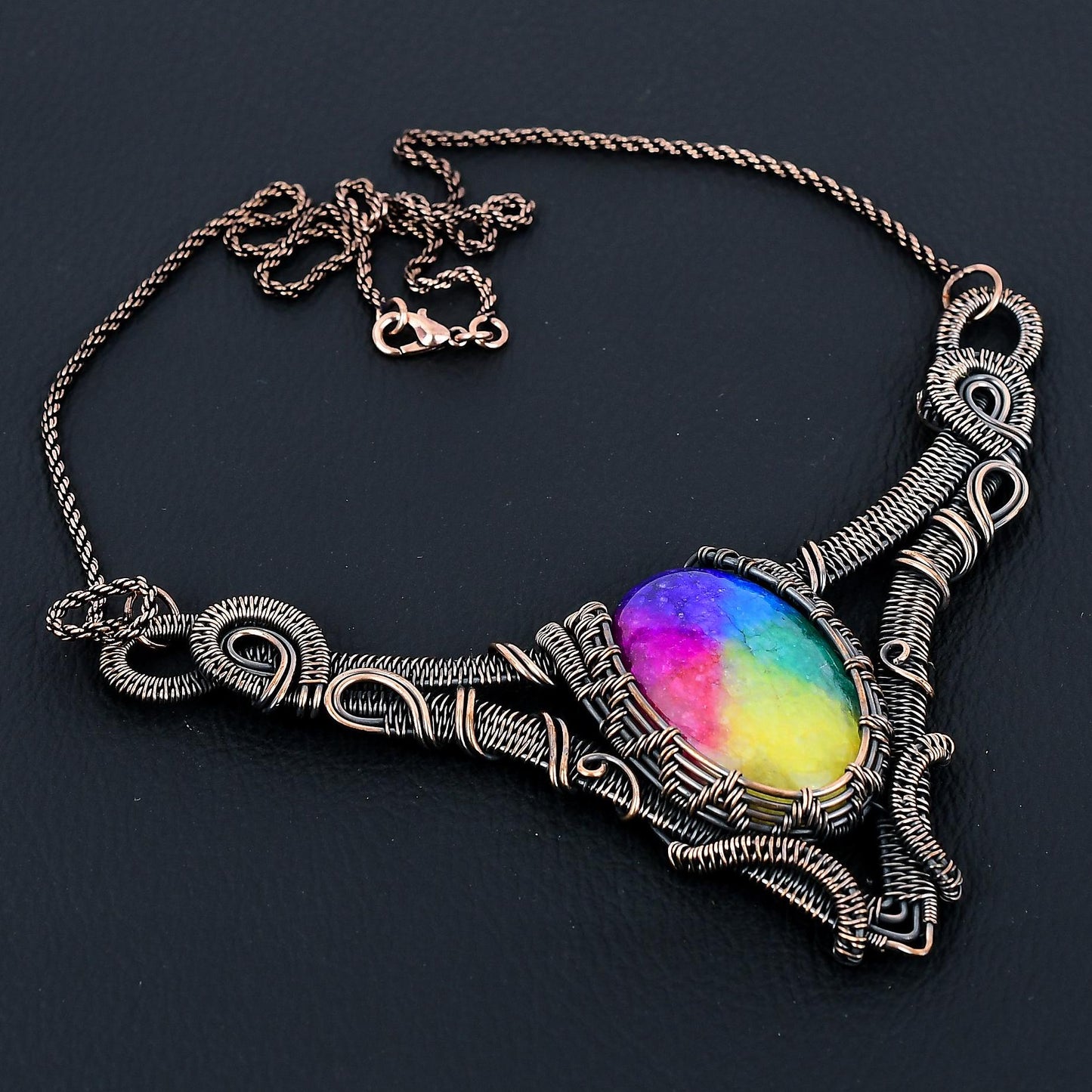 Rainbow Solar Quartz Gemstone Necklace