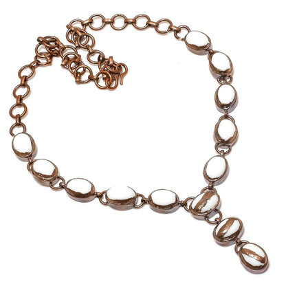 White Coral Gemstone Necklace