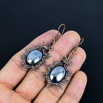 Black Shungite Gemstone Earrings