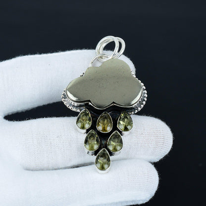 Gold Pyrite Cloud Pendant