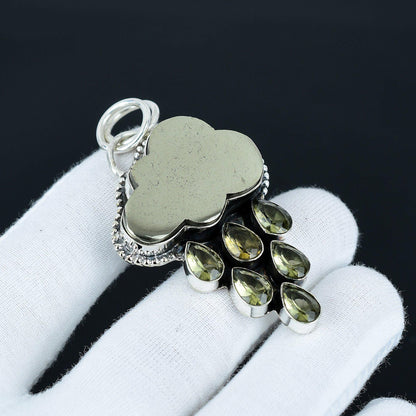 Gold Pyrite Cloud Pendant