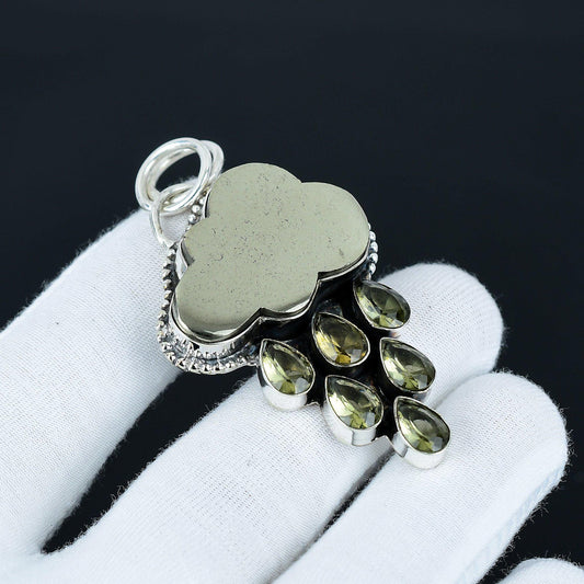 Gold Pyrite Cloud Pendant