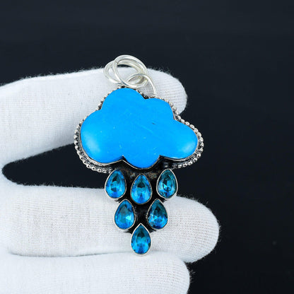 Sleeping Beauty Turquoise Silver Pendant