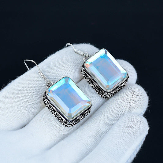 Sterling Silver Mystic Topaz Dangle Earrings