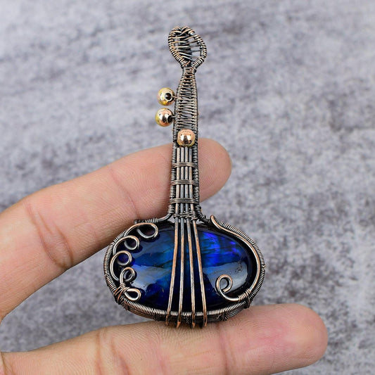 Blue Labradorite Gemstone Pendant