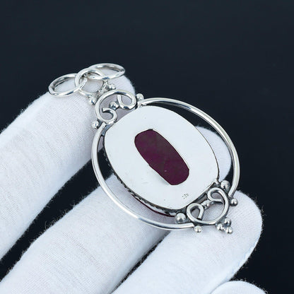 Red Kashmir Ruby Gemstone Pendant