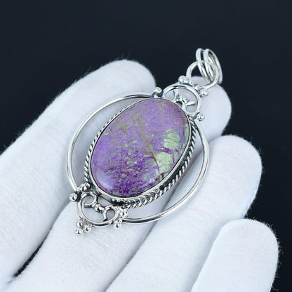 Purple Purpurite Gemstone Pendant