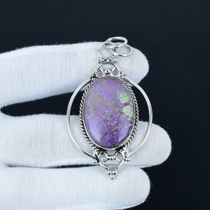 Purple Purpurite Gemstone Pendant