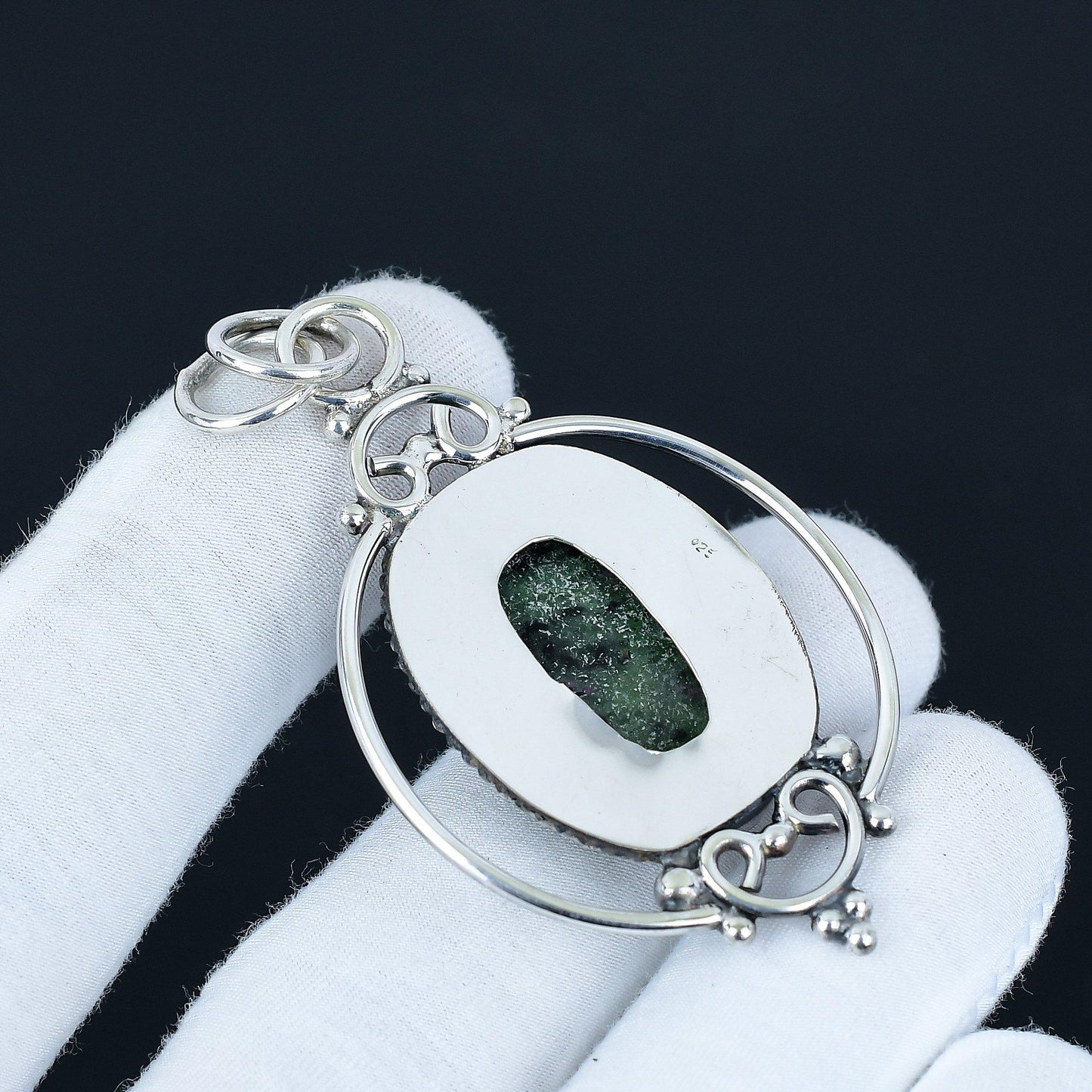 Green Ruby Zoisite Pendant