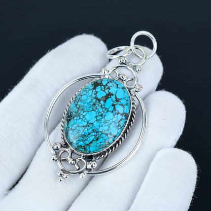 Turquoise Gemstone Sterling Silver Pendant