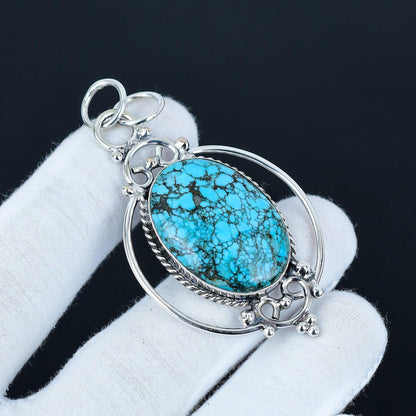 Turquoise Gemstone Sterling Silver Pendant
