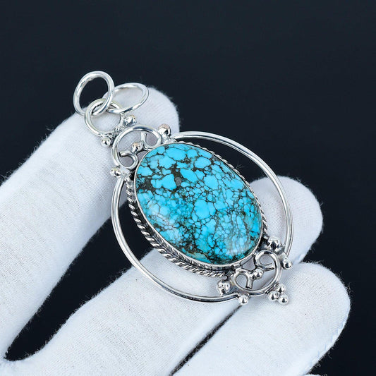 Turquoise Gemstone Sterling Silver Pendant