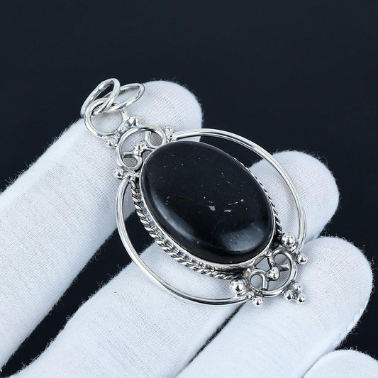 Black Obsidian Gemstone Pendant