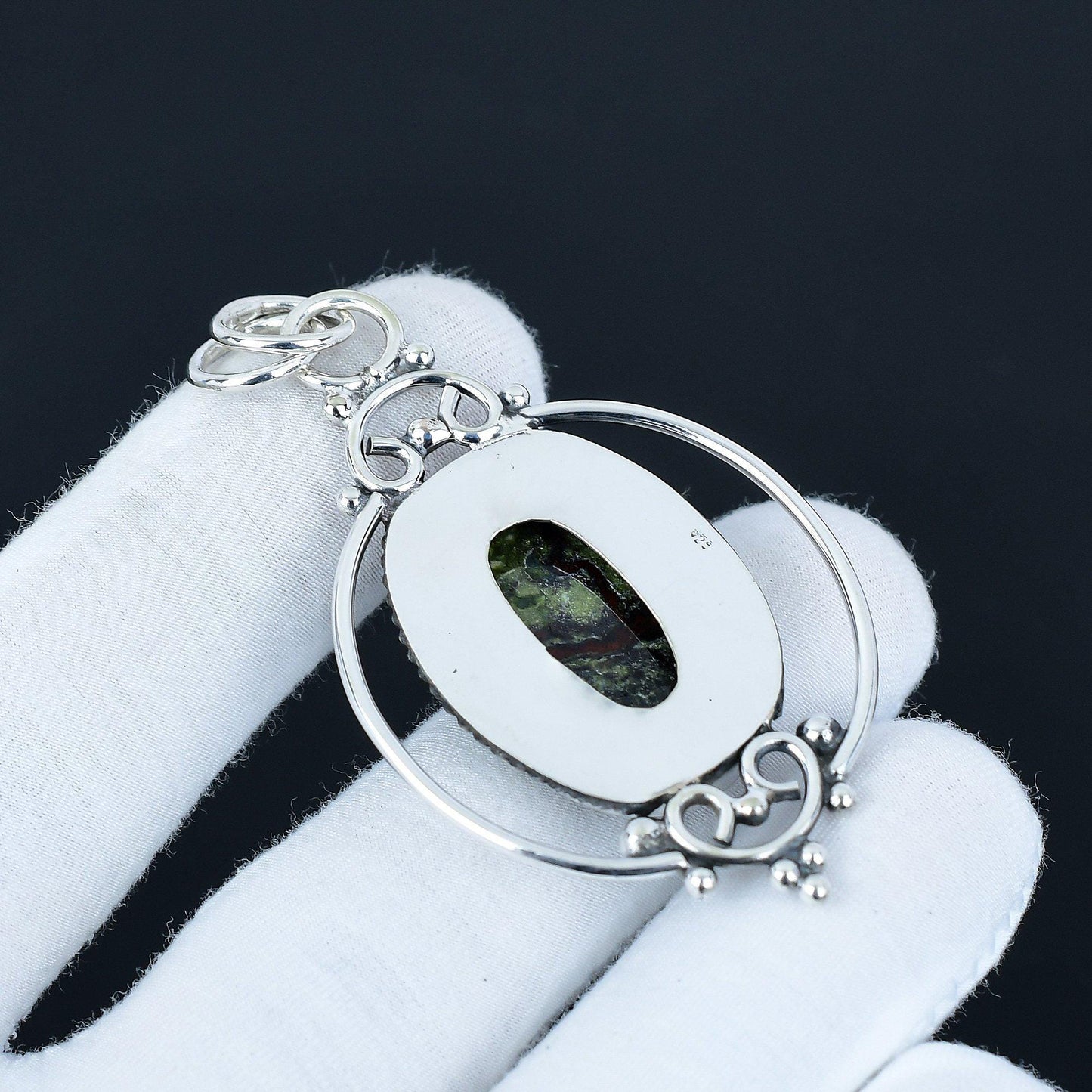 Green Dragon Blood Gemstone Pendant