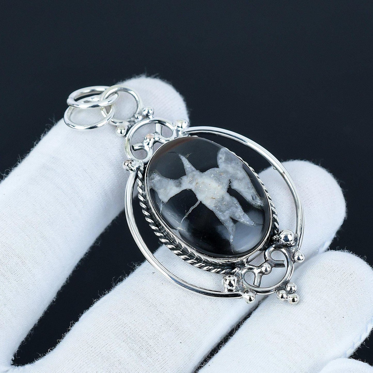 Brown Mud Crack Gemstone Pendant
