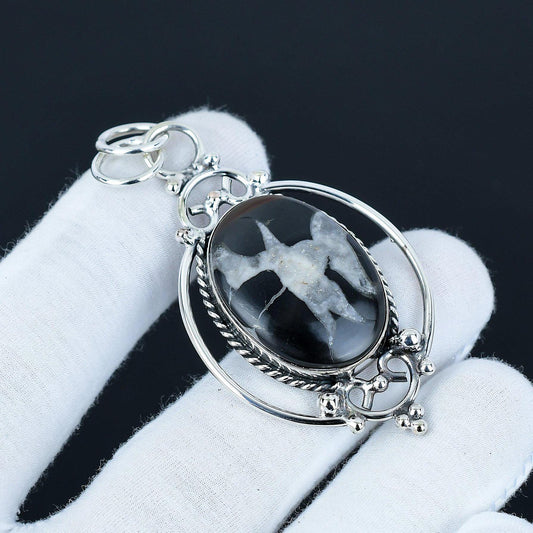 Brown Mud Crack Gemstone Pendant