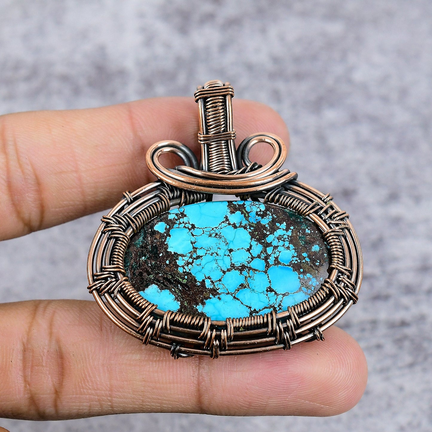 Blue Turquoise Gemstone Pendant