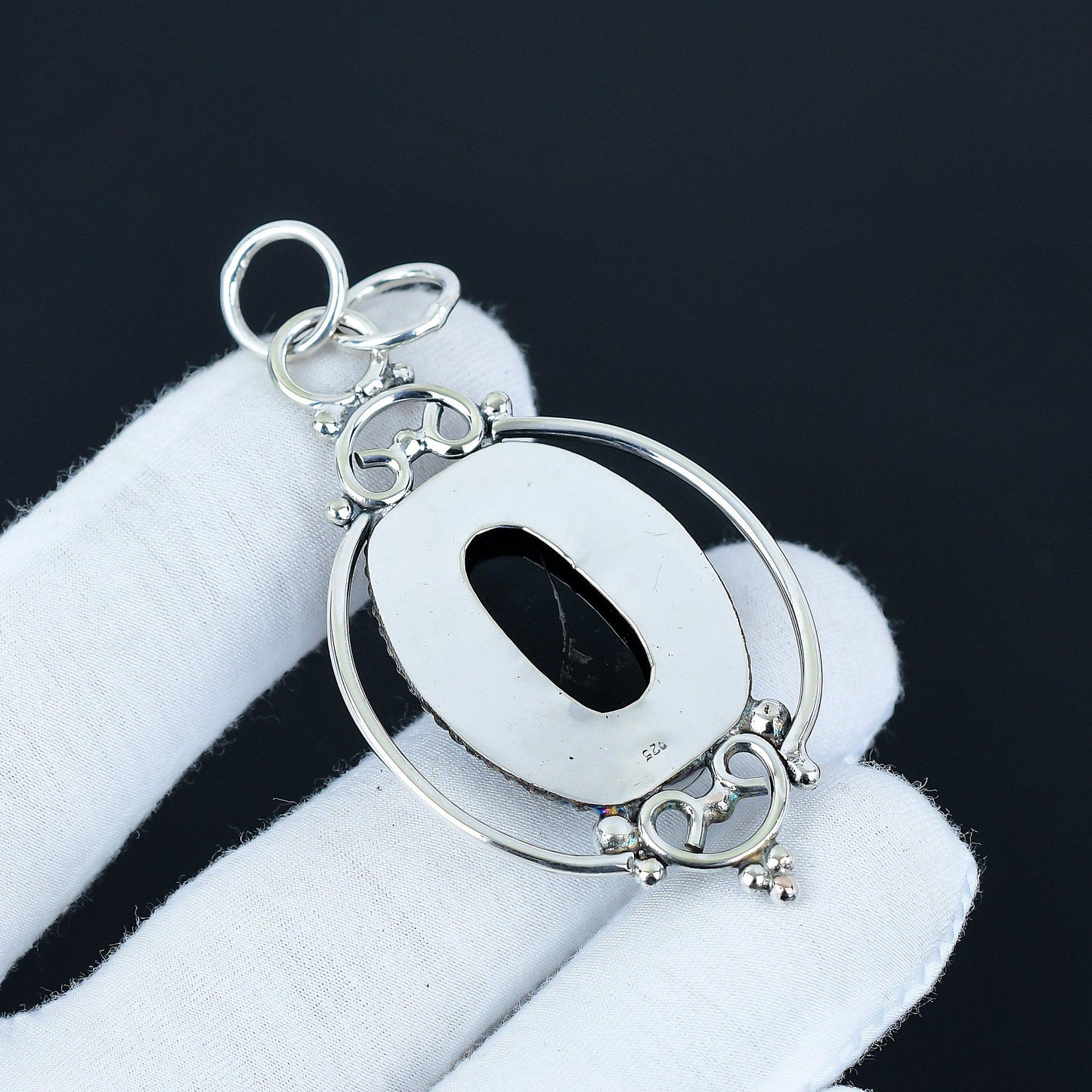 Black Onyx Gemstone Pendant