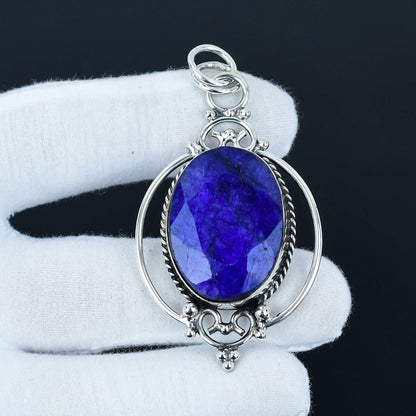 Blue Sapphire Gemstone Pendant