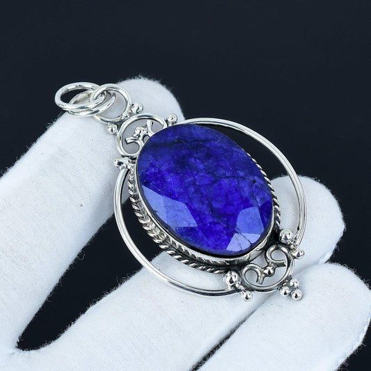 Blue Sapphire Gemstone Pendant