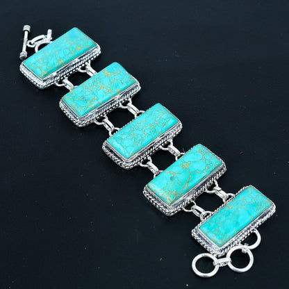 Blue Turquoise Gemstone Bracelet