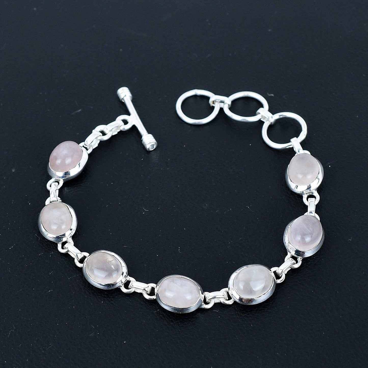 Pink Rose Quartz Gemstone Bracelet