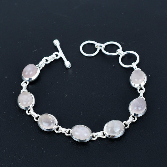 Pink Rose Quartz Gemstone Bracelet
