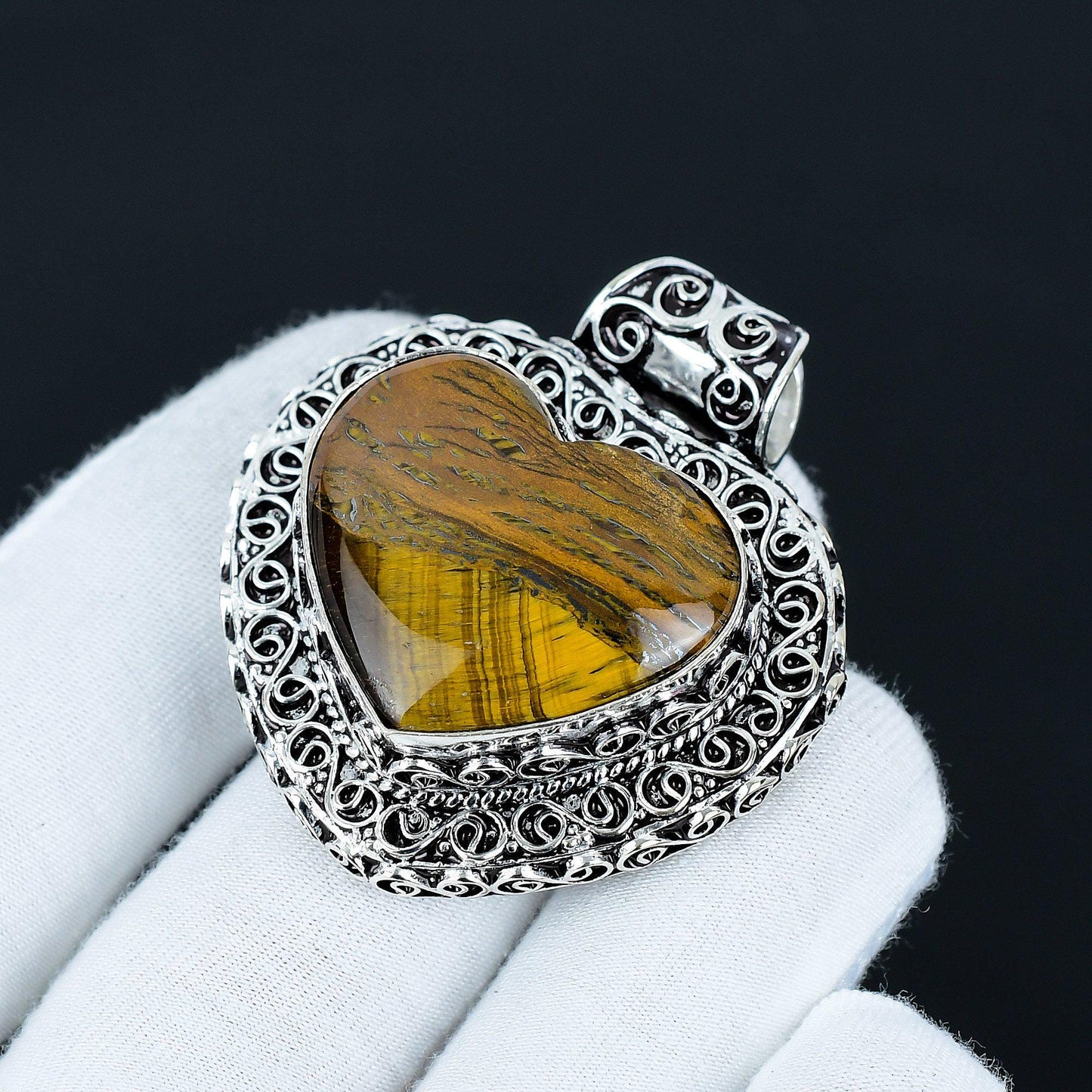 Brown Tiger Eye Gemstone Pendant