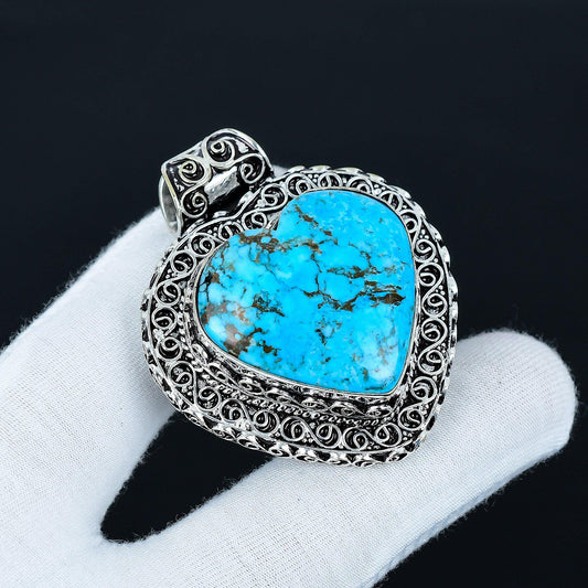 Turquoise Gemstone Heart Pendant