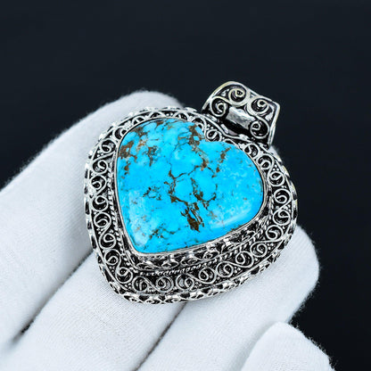 Turquoise Gemstone Heart Pendant