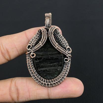 Black Tourmaline Gemstone Pendant