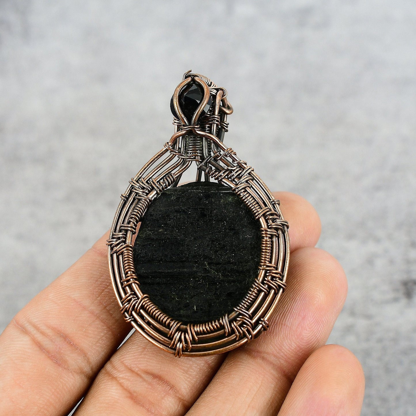 Black Tourmaline Gemstone Pendant
