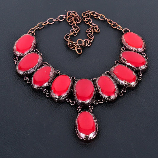 Red Coral Gemstone Necklace